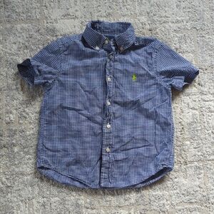 Ralph Lauren Blue Checkered Button-Down Shirt Size 4T